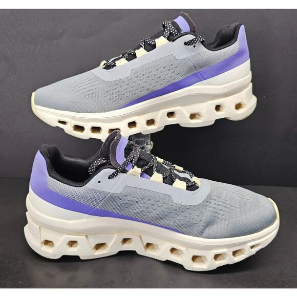 On Running Cloudtec Gray and Purple Athletic Shoes